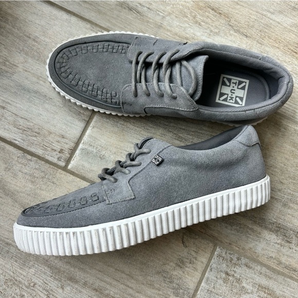 T.U.K. Suede EZC Shoes Creeper Sneakers Grey - Picture 1 of 13